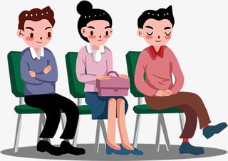 手绘面试元素免抠