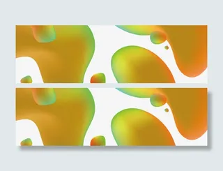 炫彩立体banner矢量png