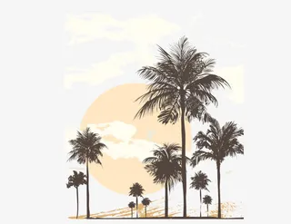 树木剪影背景装饰