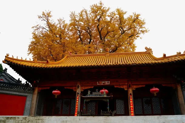 秋季古寺免抠