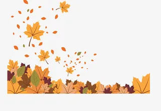 秋分立秋金色枫叶免抠