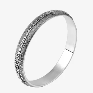 雪花银镯子免抠