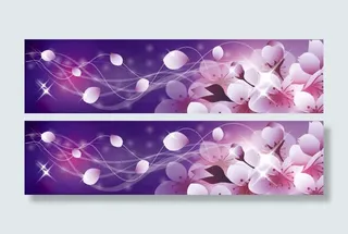 浪漫樱花banner背景