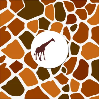 彩色长颈鹿纹背景矢量图