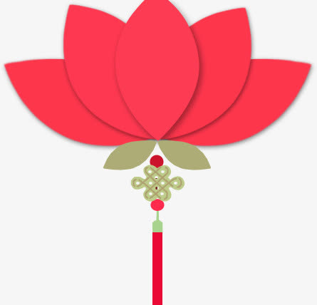 荷花灯笼元素免抠