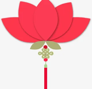 荷花灯笼元素免抠