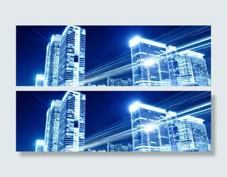 都市大气灯光夜景海报背景