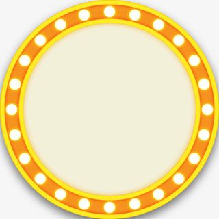 橙色霓虹灯招牌免抠