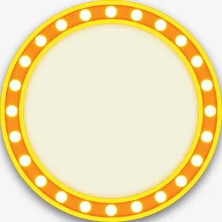 橙色霓虹灯招牌免抠