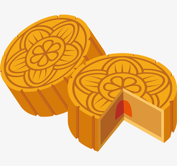 卡通  月饼 食物免抠