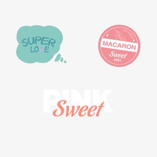 马卡龙字体甜蜜sweet免抠