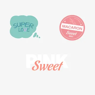 马卡龙字体甜蜜sweet免抠