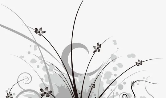 黑色线条花纹免抠 黑色线条花纹免抠