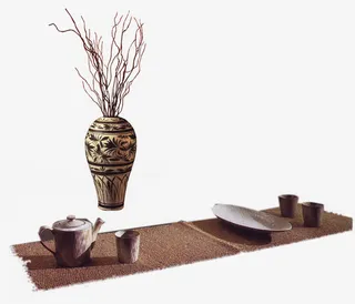 文雅居家一角免抠