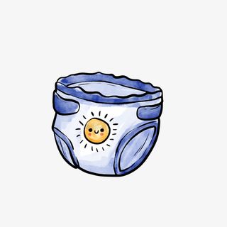 婴儿纸尿裤矢量图免抠