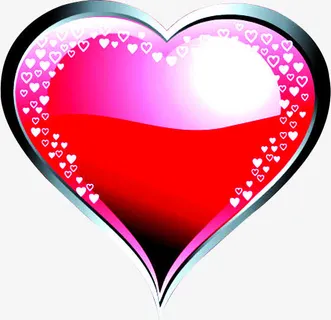 红色手绘爱心请柬免抠