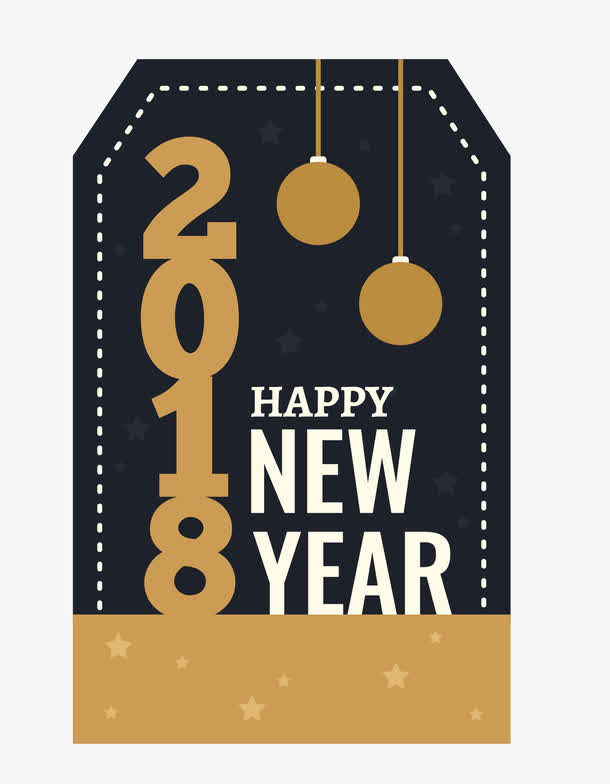 新年快乐促销标签免抠