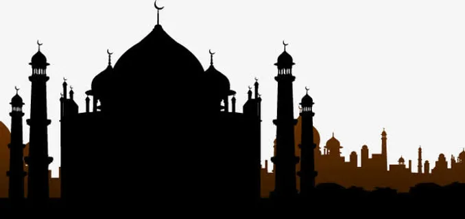 黑色宫殿剪影免抠