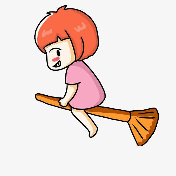 骑扫把的女孩免抠