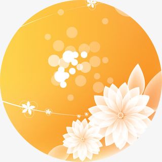 中秋节黄色球体花纹免抠