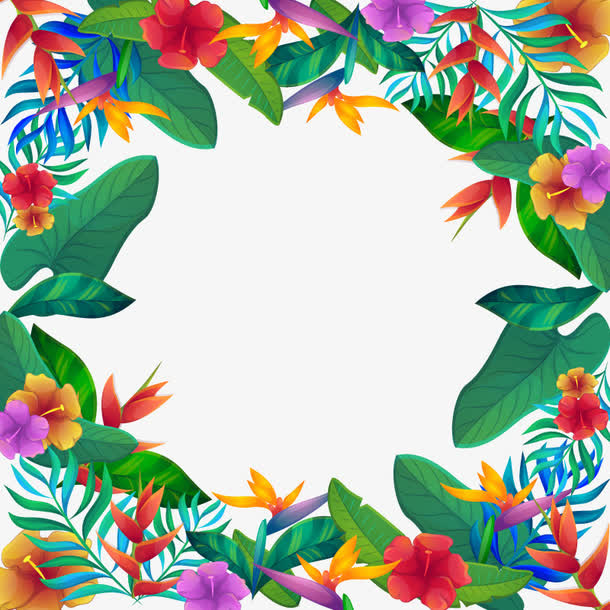 矢量热带花卉免抠