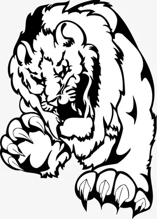 矢量手绘老虎素材图免抠