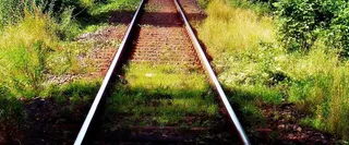 秋季铁轨文艺背景高清