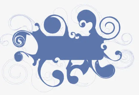 不规则文本标题框矢量素材免抠