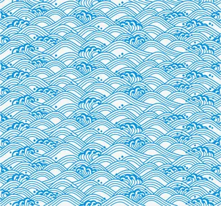 蓝色祥云底纹免抠