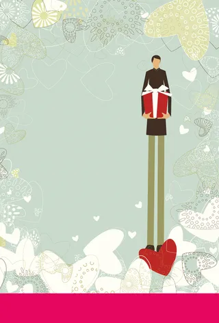 七夕情人节促销海报展板背景素材高清