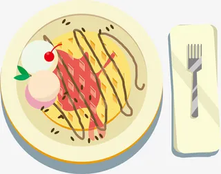 鸡蛋盖饭矢量免抠