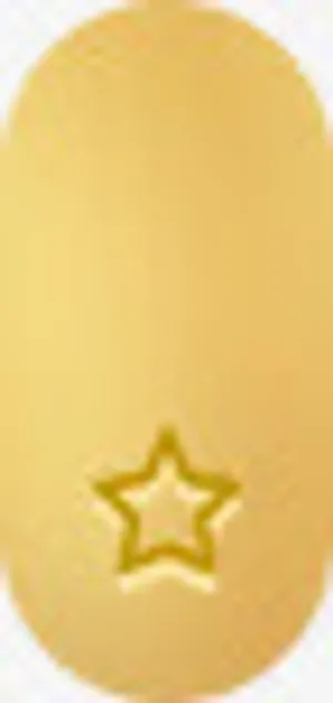 简单金色渐变星星按钮图标标签免抠