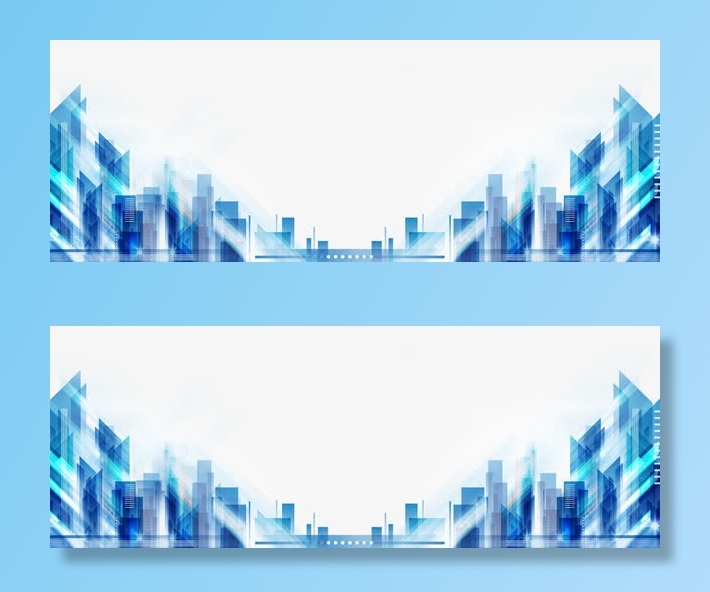 蓝色科技创意城市背景免抠免抠手绘/卡通卡通元素