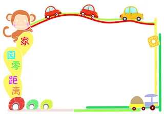 卡通猴子的边框高清