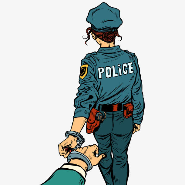 女警背影免抠