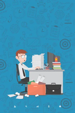 卡通扁平商务背景高清