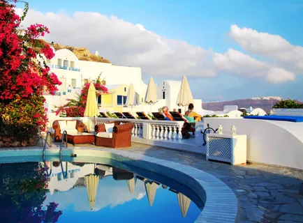 圣托里尼旅游景点景色免抠