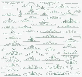 欧式花边花纹设计矢量素材免抠