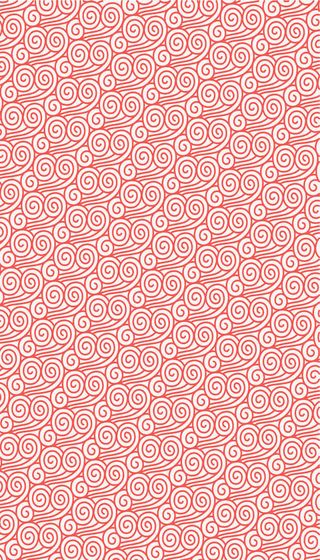 红色中国风海浪边框纹理免抠