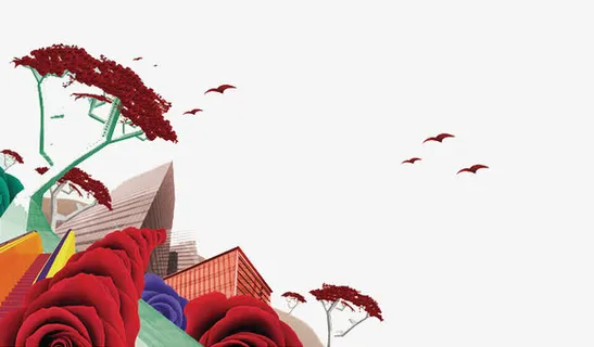 枫树和燕子免抠