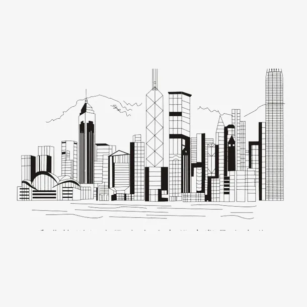线描海报底纹免抠