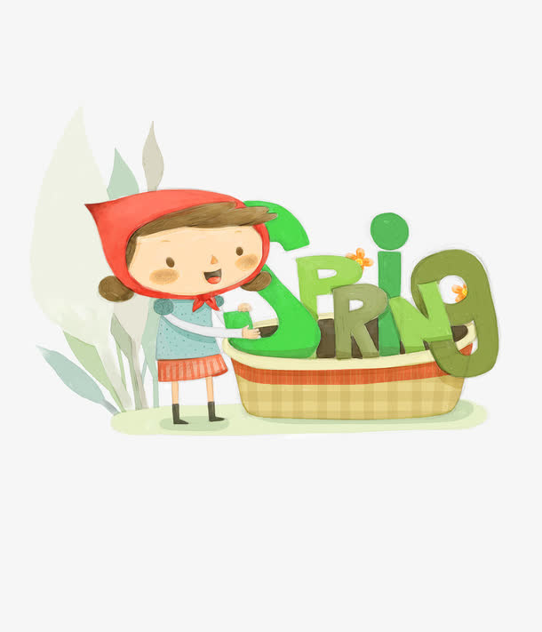 SPRING英文字体设计免抠