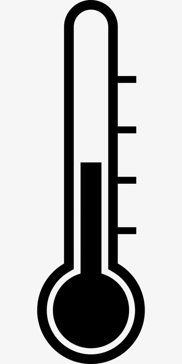 黑色水温计免抠