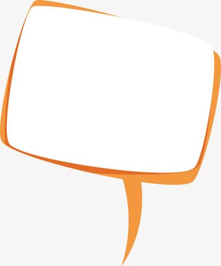 黄色四边形气泡免抠