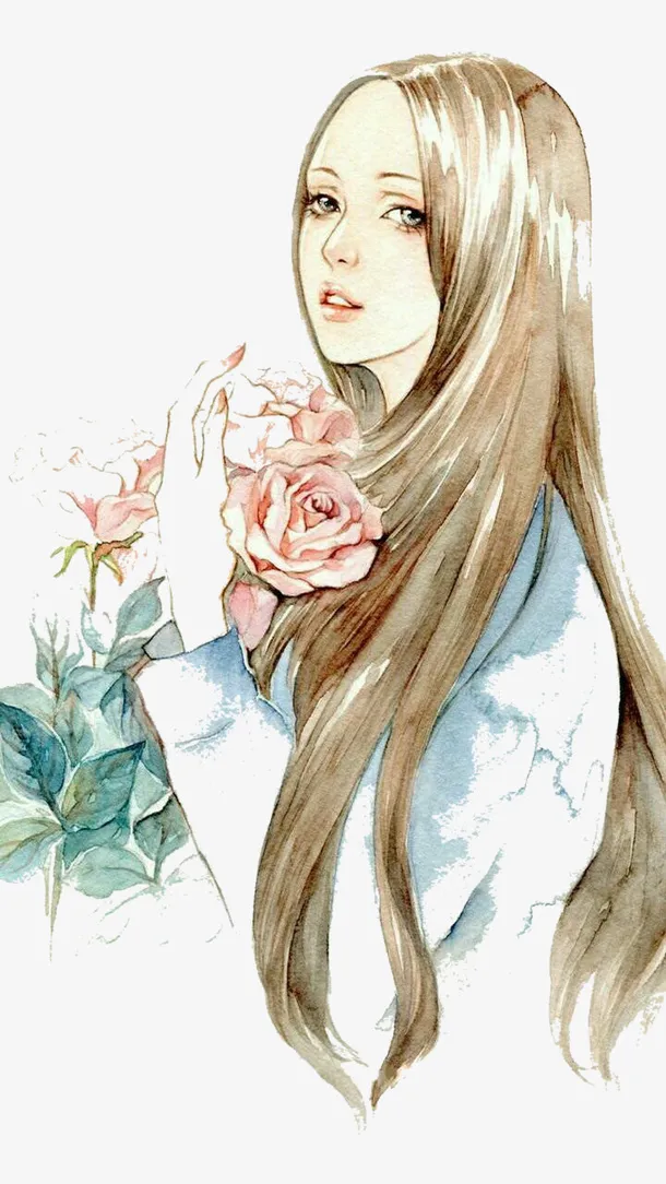 浪漫女孩免抠