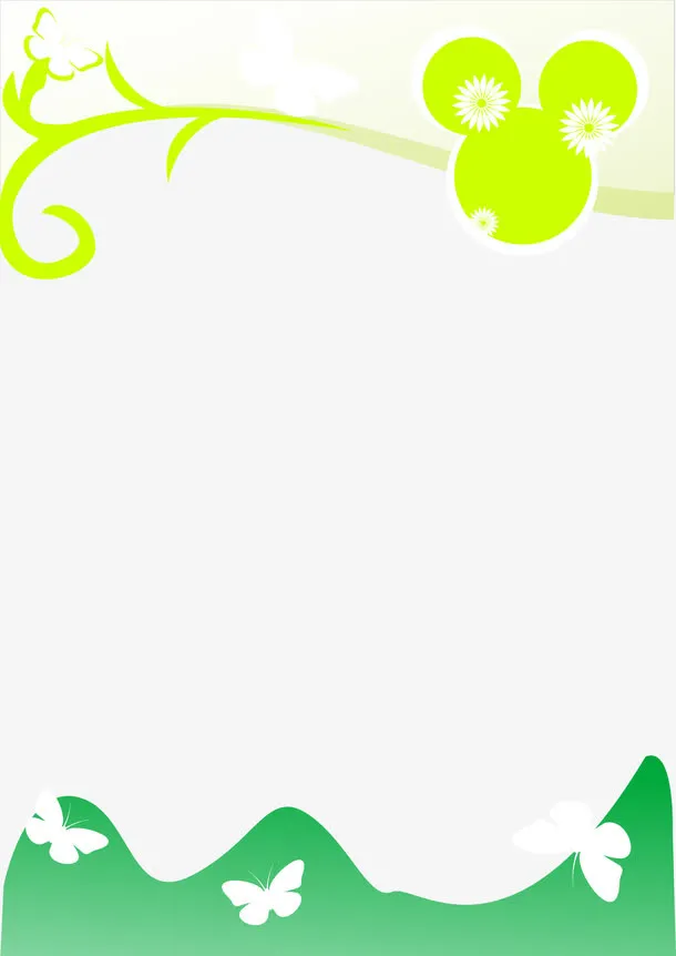 春天海报边框免抠