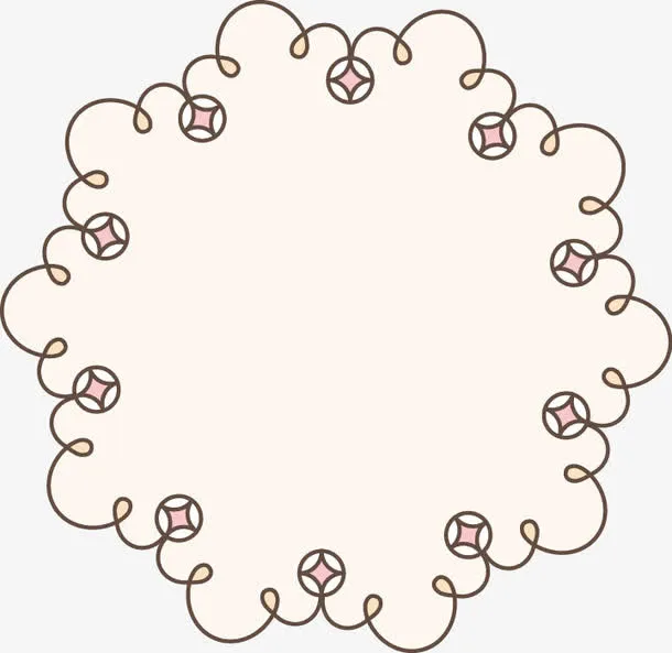 可爱花形相框免抠