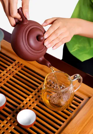 茶壶冲茶免抠