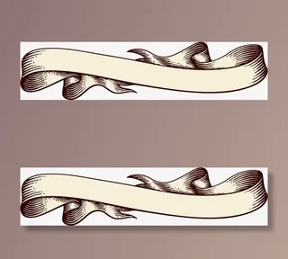 条幅色带免抠漂浮彩带元素