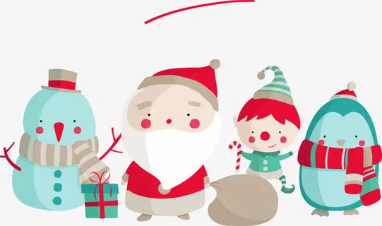 圣诞卡通插画素材免抠